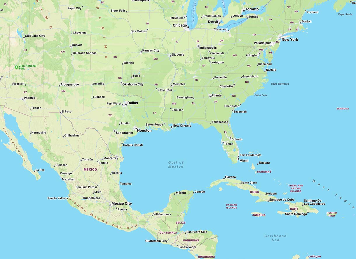 Gulf of Mexico appearing on Apple maps