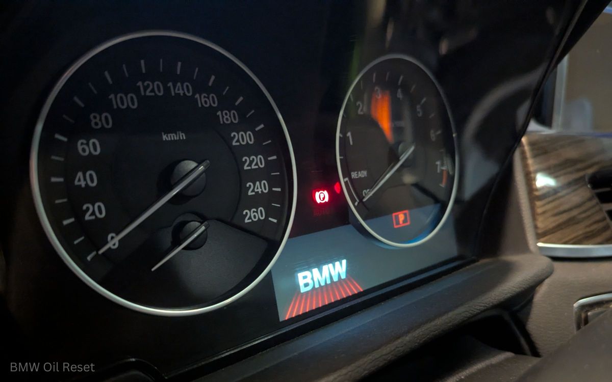 BMW X1 oil reset on the instrument panel